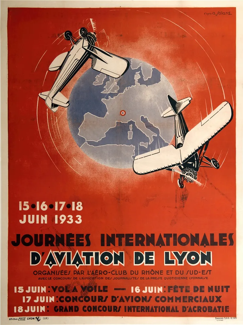 Journees Internationales Daviation De Lyon Wall Art by A. Salard - High-Resolution Digital Print