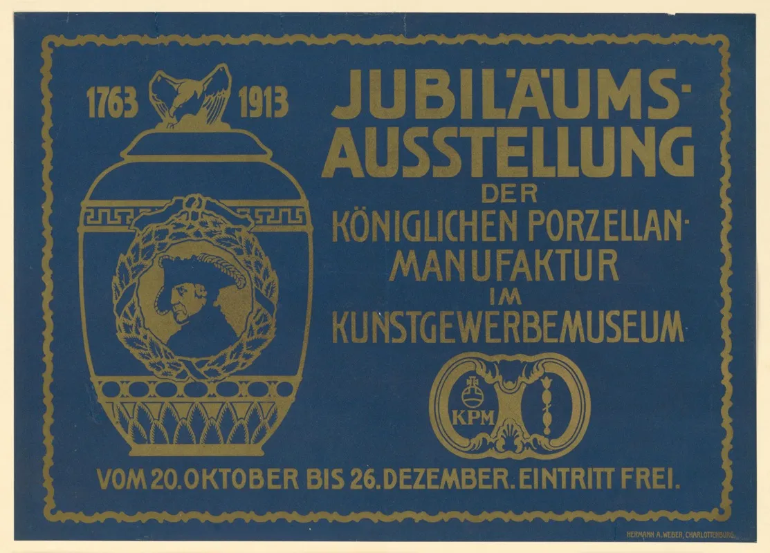 Jubilaumsausstellung Der Koniglichen Porzellanmanufaktur Wall Art by Hermann A. Weber - High-Resolution Digital Print