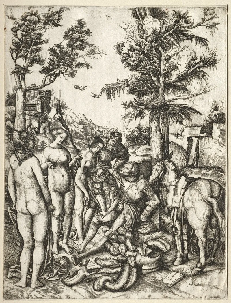 Judgment Of Paris 6 Wall Art by Hieronymus Hopfer - High-Resolution Digital Print