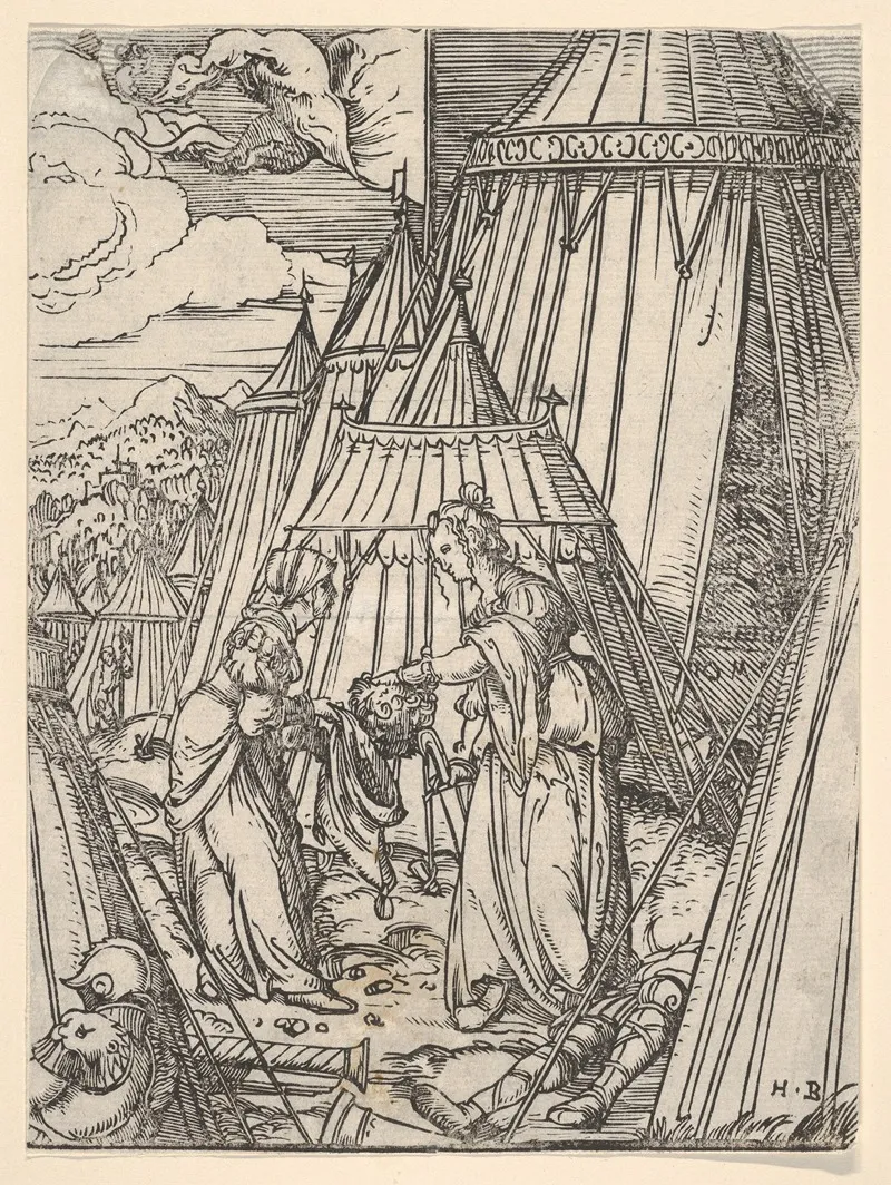 Judith And Her Maid Putting The Head Of Holofernes Into A Bag