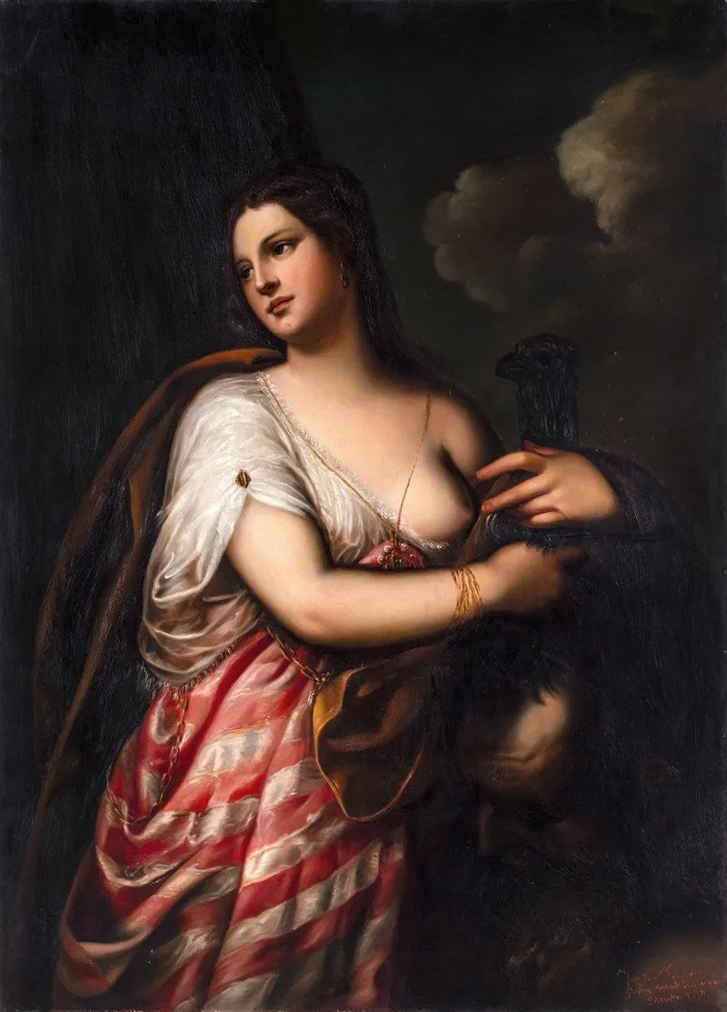 Judith With Holofernes Head Copy After Alessandro Varotari Wall Art by Adelaide Leuhusen - High-Resolution Digital Print