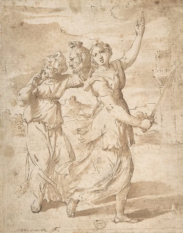 Judith With The Head Of Holofernes 18 Wall Art by Anton Von Maron - High-Resolution Digital Print