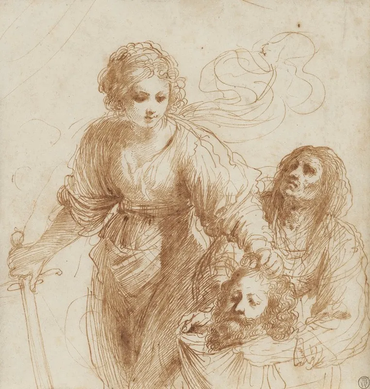 Judith With The Head Of Holofernes 24 Wall Art by Guercino - High-Resolution Digital Print
