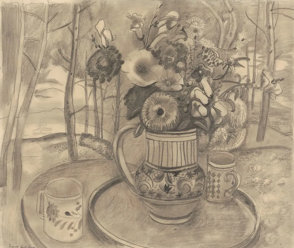 Jug Of Flowers Wall Art by Frances Hodgkins - High-Resolution Digital Print