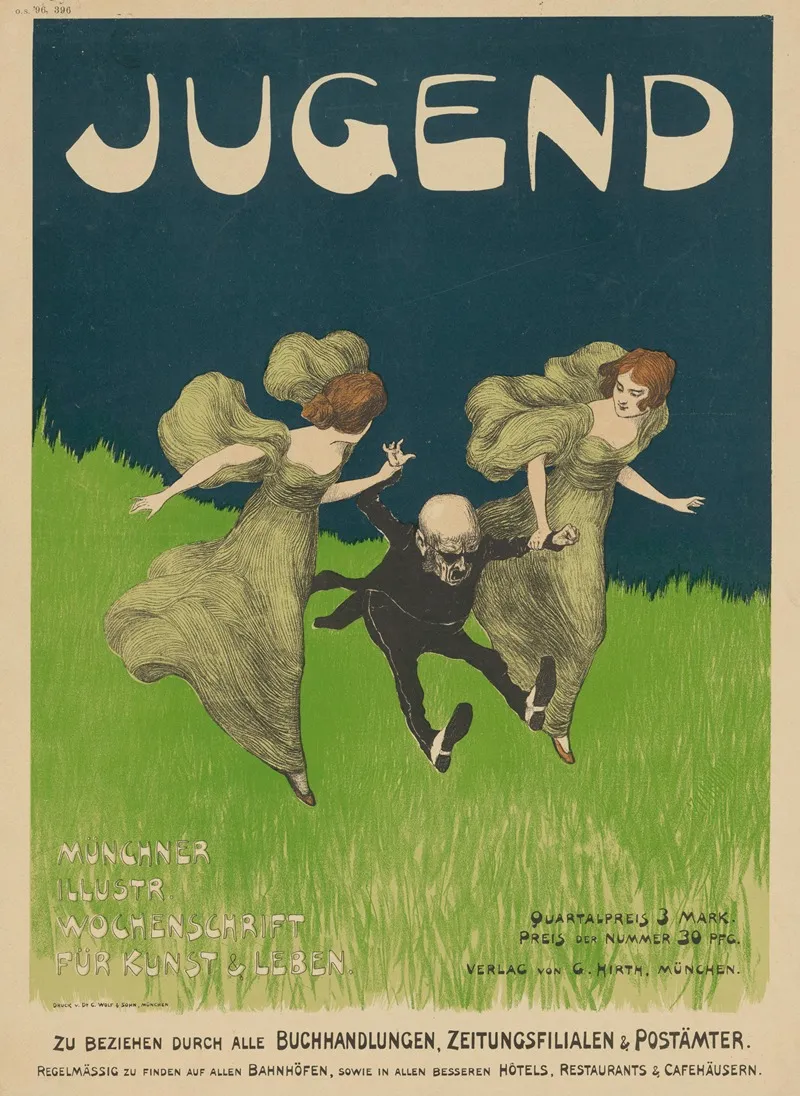 Jugend 3 Wall Art by Ludwig von Zumbusch - High-Resolution Digital Print