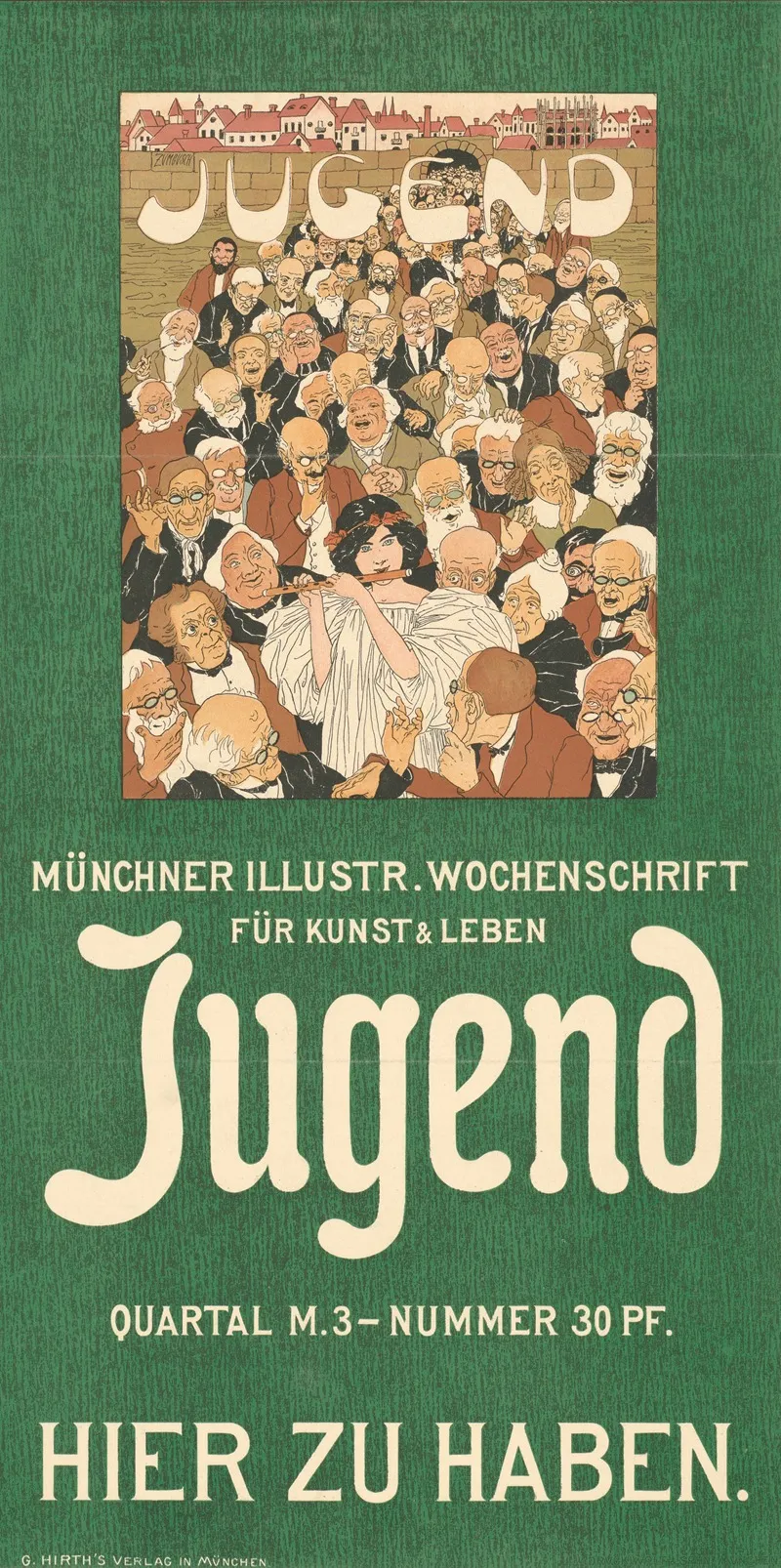 Jugend Munchner Illustrierte Wochenschrift Fur Kunst Und Leben 2 Wall Art by Ludwig von Zumbusch - High-Resolution Digital Print