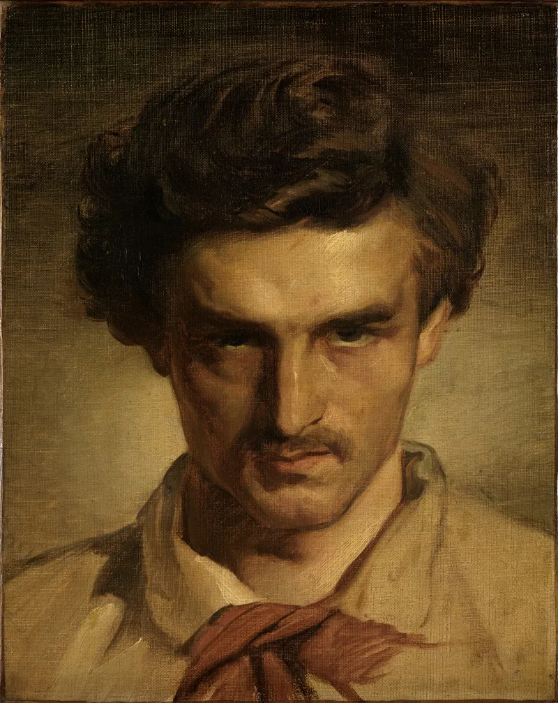 Jugendliches Selbstbildnis Wall Art by Anselm Feuerbach - High-Resolution Digital Print
