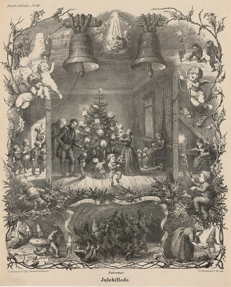 Julebillede Wall Art by Emil Bærentzen - High-Resolution Digital Print