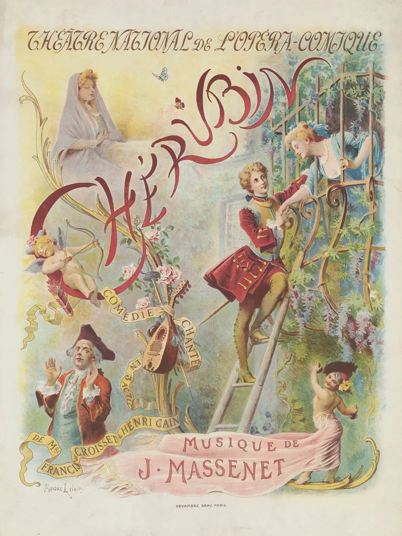Jules Massenet Cherubin Wall Art by Maurice Leloir - High-Resolution Digital Print