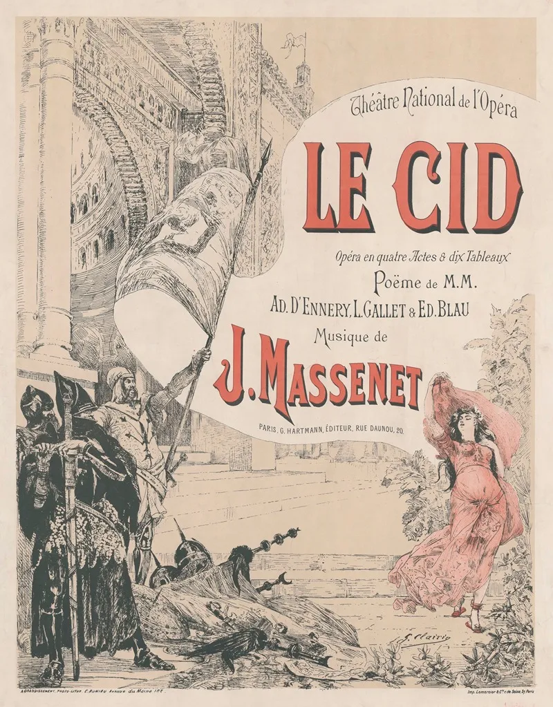 Jules Massenets Le Cid Wall Art by Georges Jules Victor Clairin - High-Resolution Digital Print