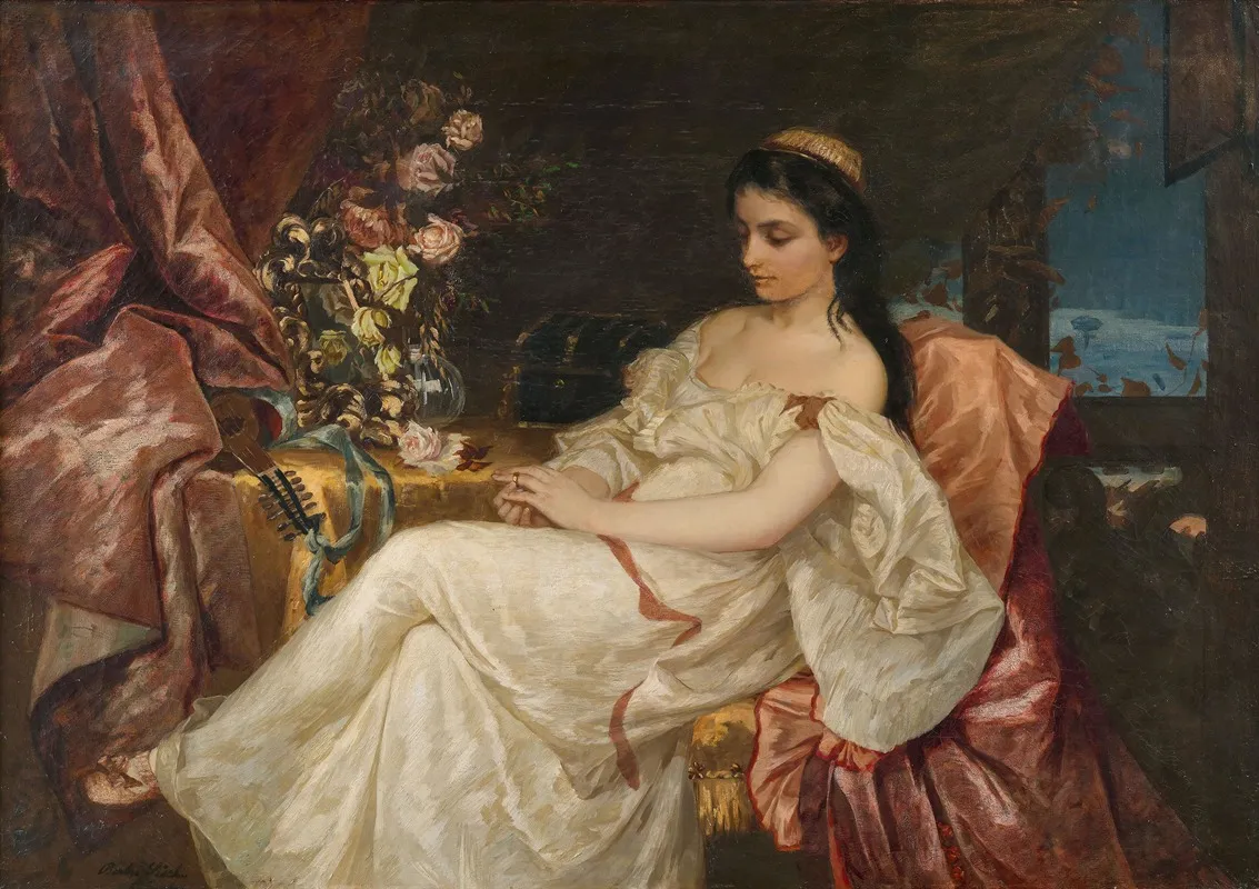 Julia Capulet Den Ring An Ihrer Hand Betrachtend Wall Art by Bertha Sieck - High-Resolution Digital Print