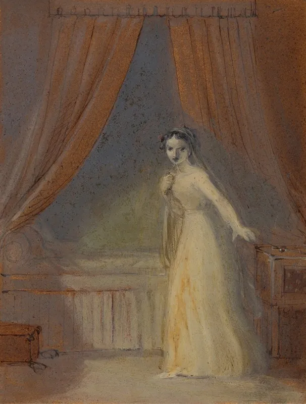 Juliet About To Take Her Sleeping Draught Wall Art by Robert Smirke - High-Resolution Digital Print