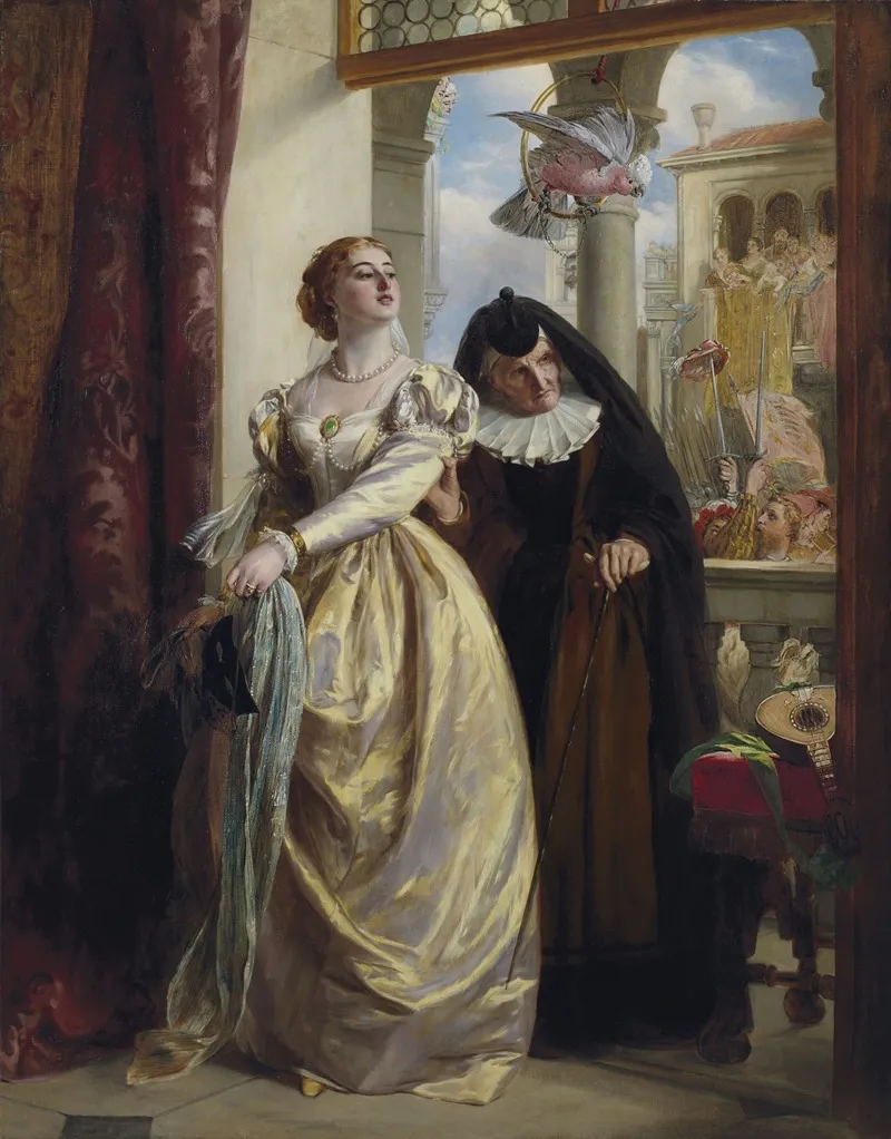 Juliet And Her Nurse 2 Wall Art by John Callcott Horsley - High-Resolution Digital Print