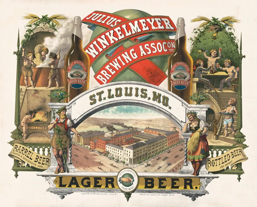 Julius Winkelmeyer Brewing Assocon St Louis Mo Lager Beer Wall Art by Moritz Ulffers - High-Resolution Digital Print