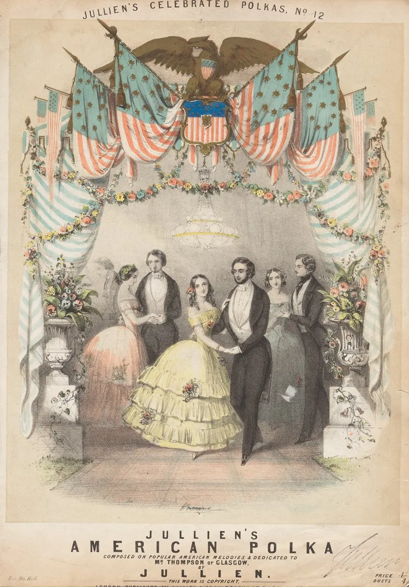 Julliens American Polka Julliens Celebrated Polkas No 12 Wall Art by John Brandard - High-Resolution Digital Print
