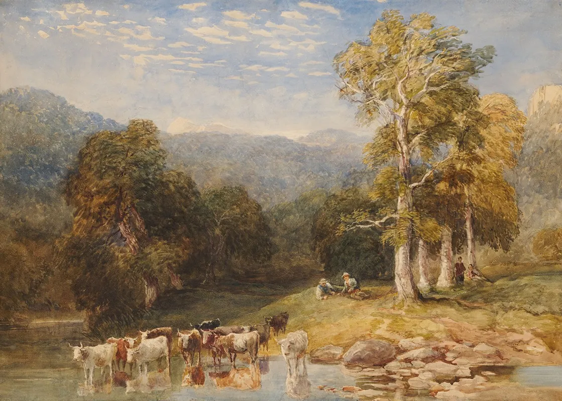 Junction Of The Llugwy And Conway Wall Art by David Cox Jnr - High-Resolution Digital Print