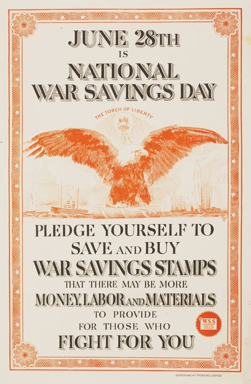 June 28th Is National War Savings Day Wall Art by Anonymous - High-Resolution Digital Print