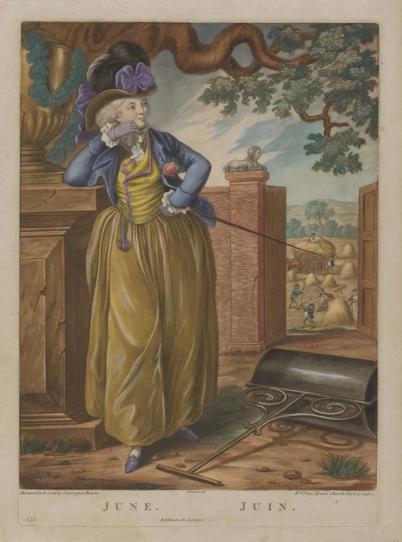 June From The Twelve Months Wall Art by Robert Dighton - High-Resolution Digital Print