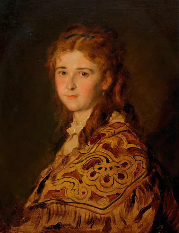 Junge Frau Mit Turkischem Schal Wall Art by Hans Canon - High-Resolution Digital Print