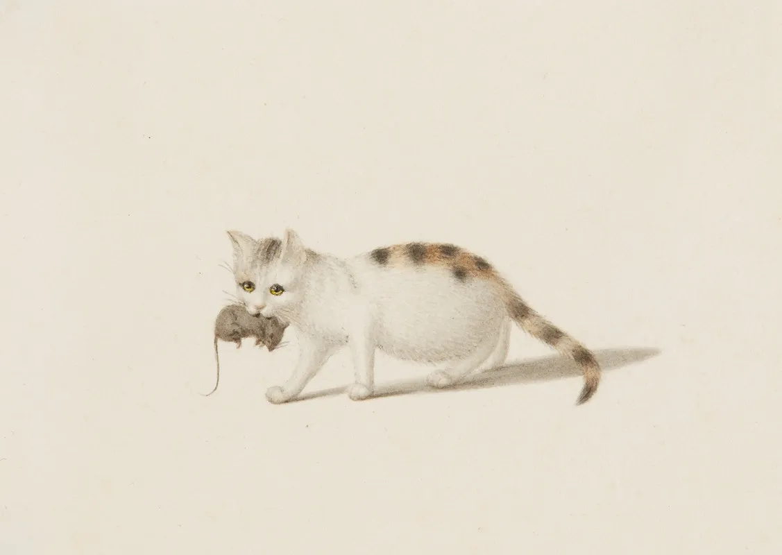 Junge Katze Mit Maus Wall Art by Gottfried Mind - High-Resolution Digital Print