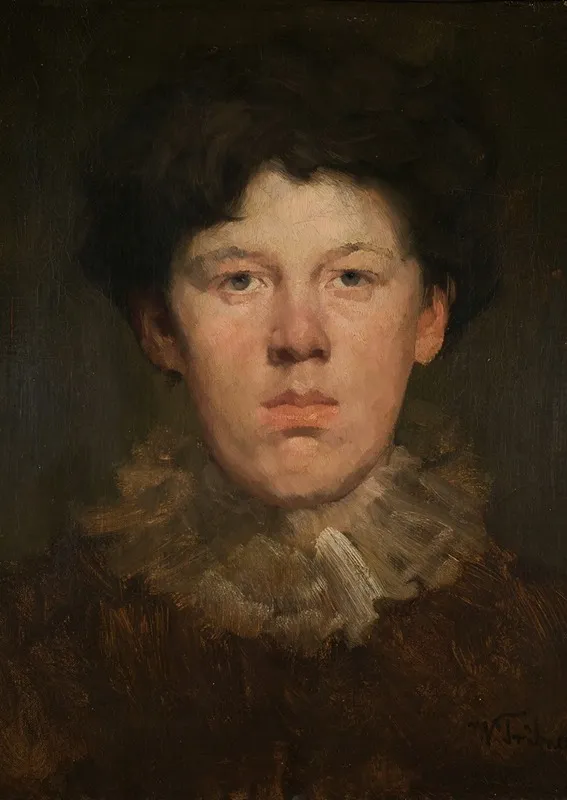 Junge Mit Halskrause Wall Art by Wilhelm Trübner - High-Resolution Digital Print