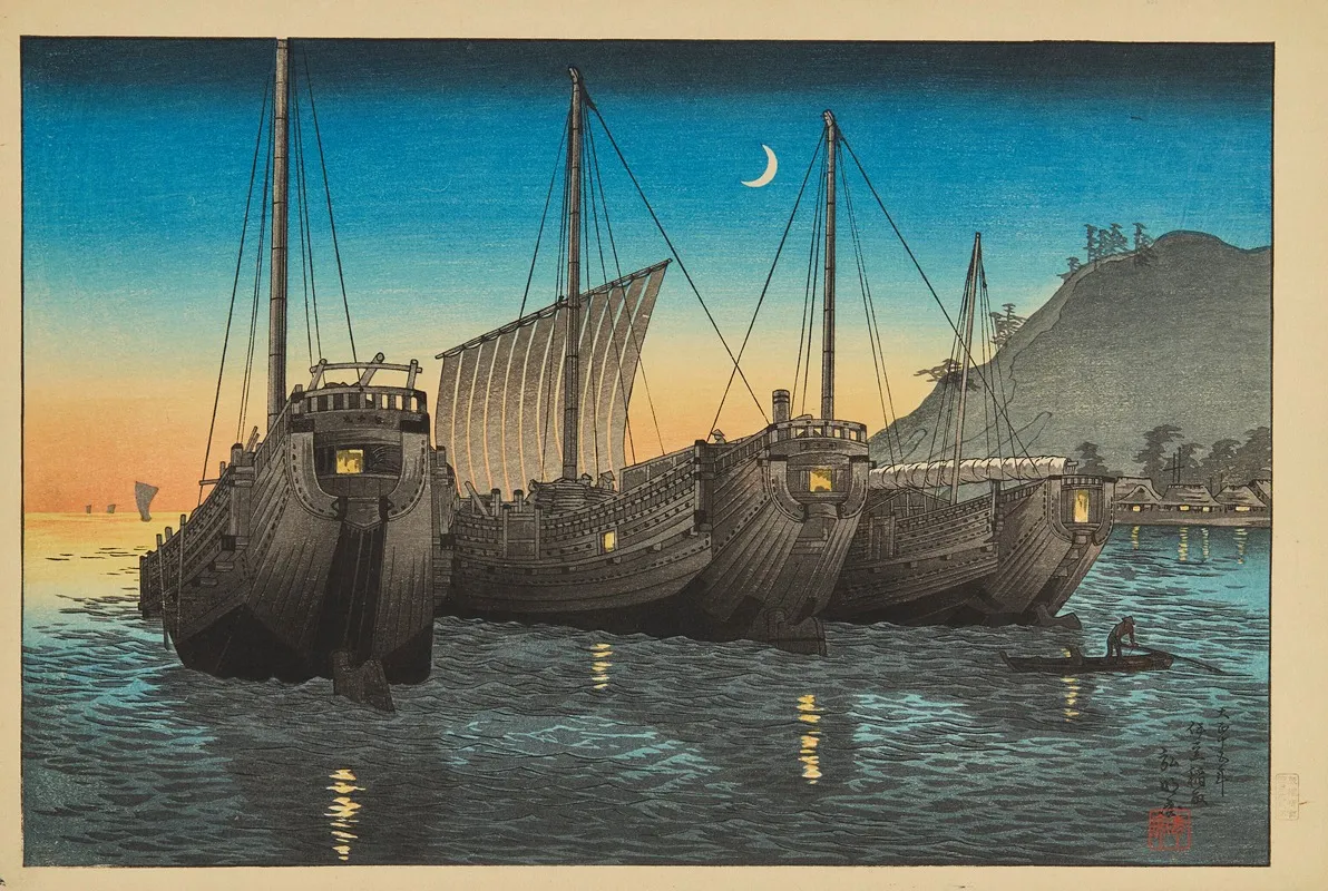 Junks In Inatori Bay Izu