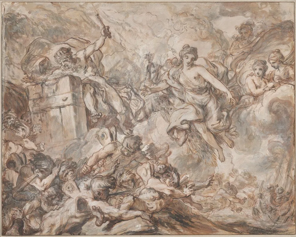 Juno Ordering Aeolus To Unleash The Winds Wall Art by Louis Durameau - High-Resolution Digital Print
