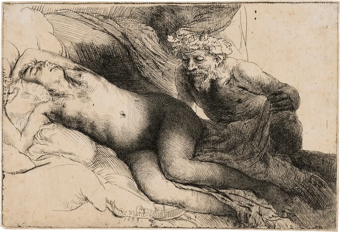 Jupiter And Antiope 5 Wall Art by Rembrandt van Rijn - High-Resolution Digital Print