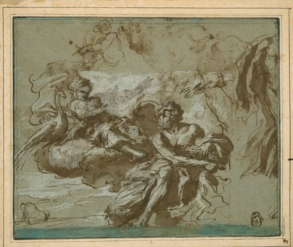 Jupiter Juno And Io Wall Art by Girolamo Troppa - High-Resolution Digital Print
