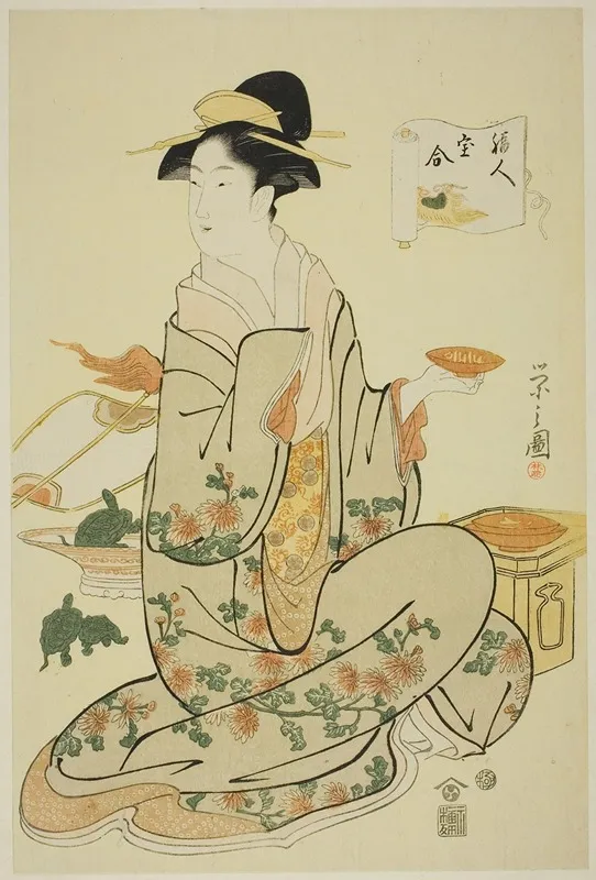 Jurojin From The Series A Comparison Of The Treasures Of The Gods Of Good Fortune Fukujin Takara Awase