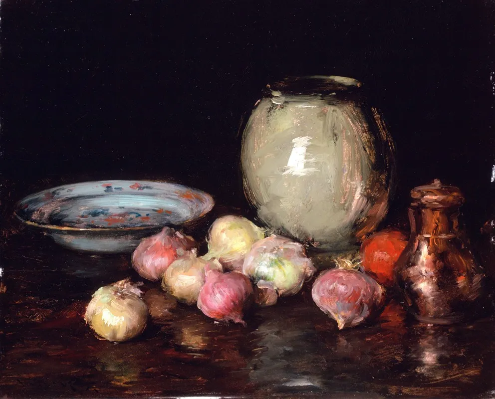 Just Onions Wall Art by William Merritt Chase - High-Resolution Digital Print