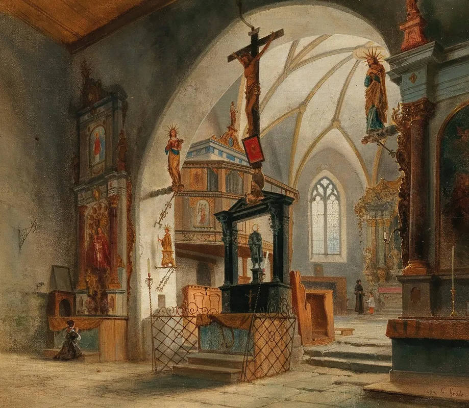 Justuskirche In Flums Wall Art by Carl Georg Anton Graeb - High-Resolution Digital Print