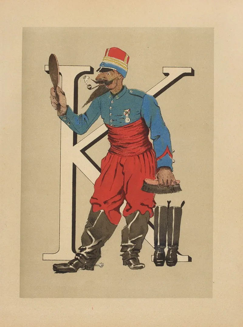 K Kepi Chasseur Dafrique Ordonnance Wall Art by Henri de Sta - High-Resolution Digital Print