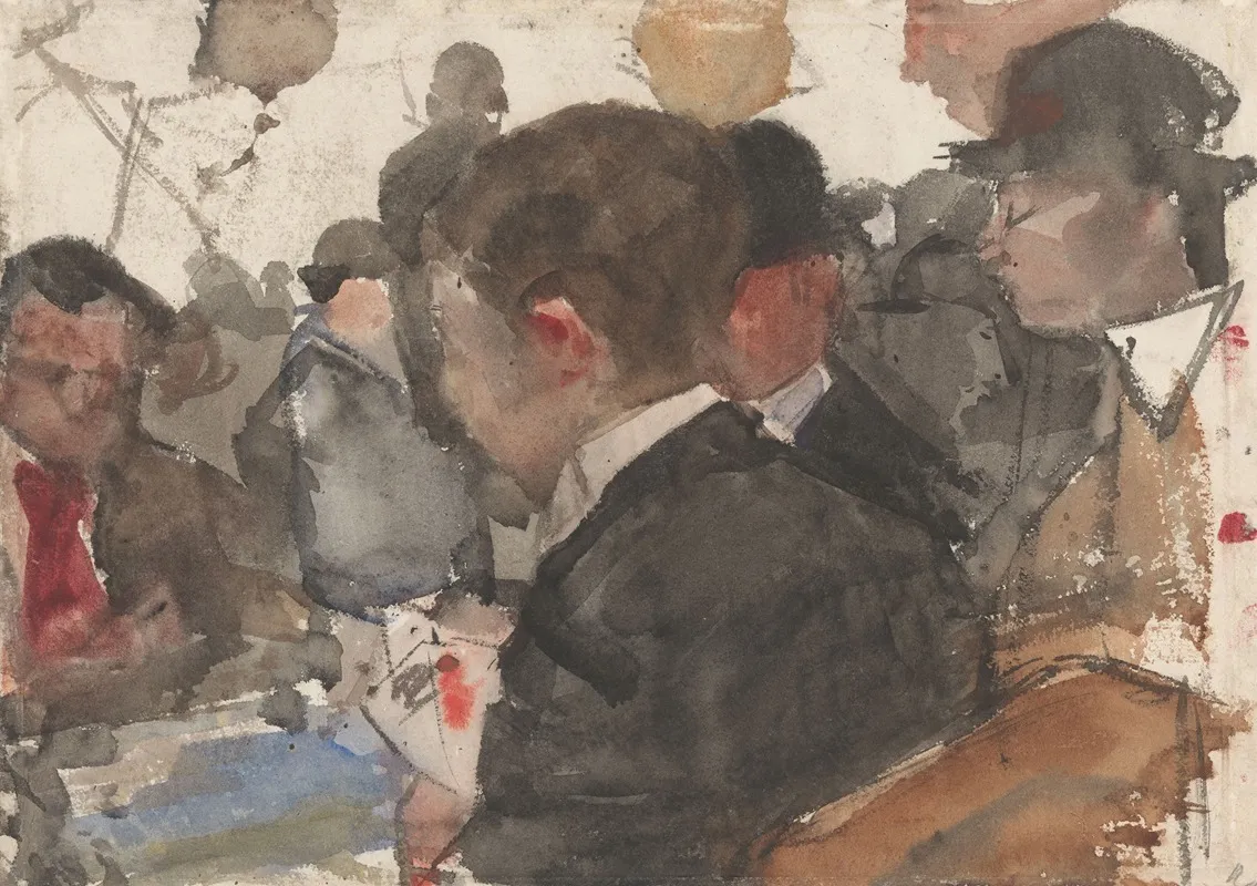 Kaartende Mannen In Een Cafe