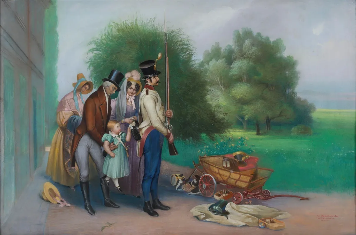 Kaiser Franz Im Kreise Seiner Familie Wall Art by Charles Scolik - High-Resolution Digital Print