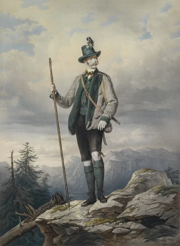 Kaiser Franz Joseph I Im Ischler Jagdkostum