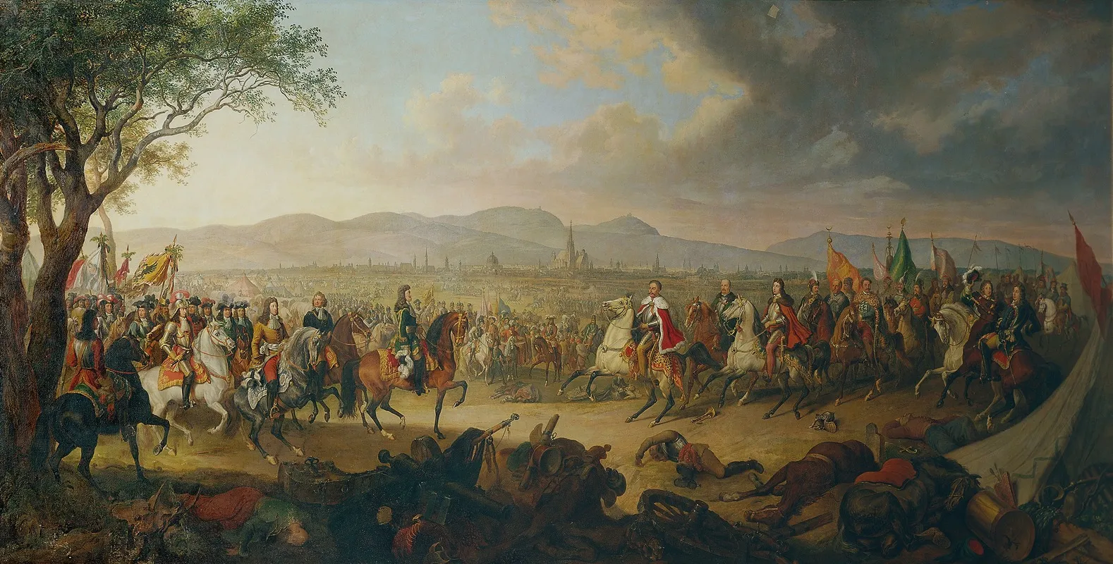 Kaiser Leopold I Und Konig Jan Iii Sobieski Vor Wien Wall Art by Johann Nepomuk Höchle - High-Resolution Digital Print