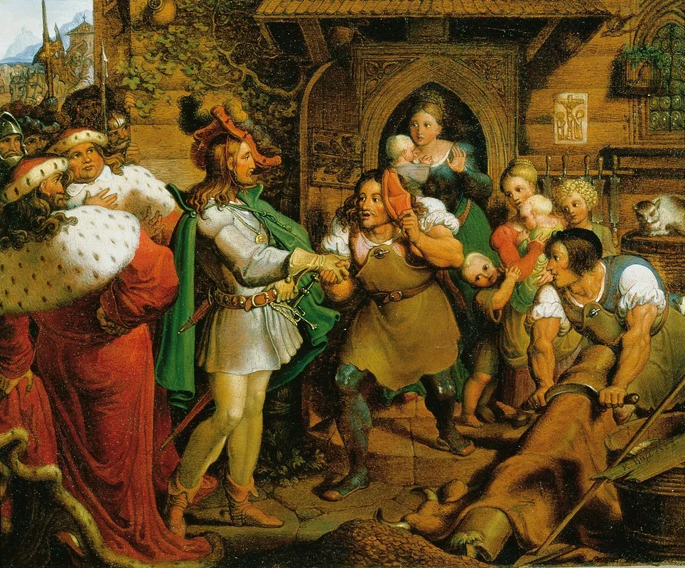 Kaiser Maximilian Besucht Die Handwerker Wall Art by Karl Russ - High-Resolution Digital Print
