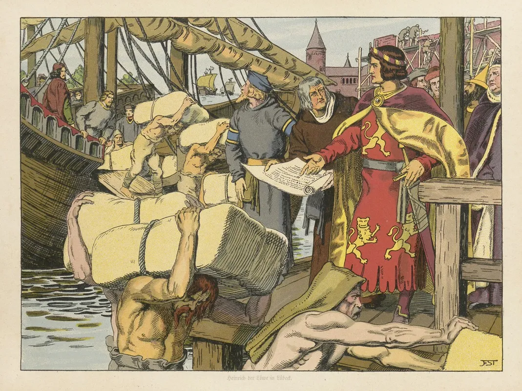 Kaiser Rotbart Pl 06 Wall Art by Franz Stassen - High-Resolution Digital Print