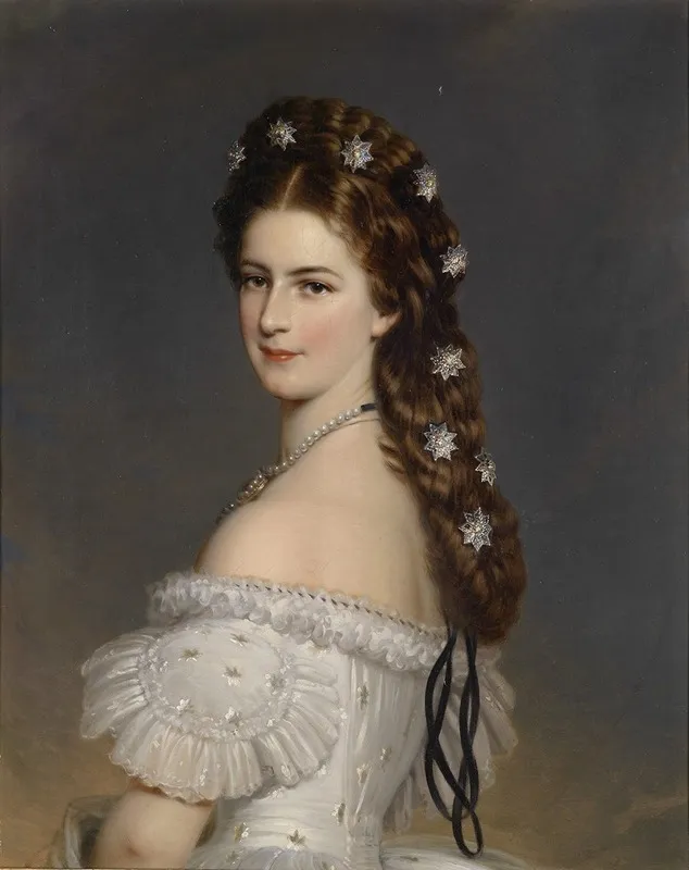 Kaiserin Elisabeth Mit Diamentsternen Werkstattwiederholung Wall Art by Franz Xaver Winterhalter - High-Resolution Digital Print