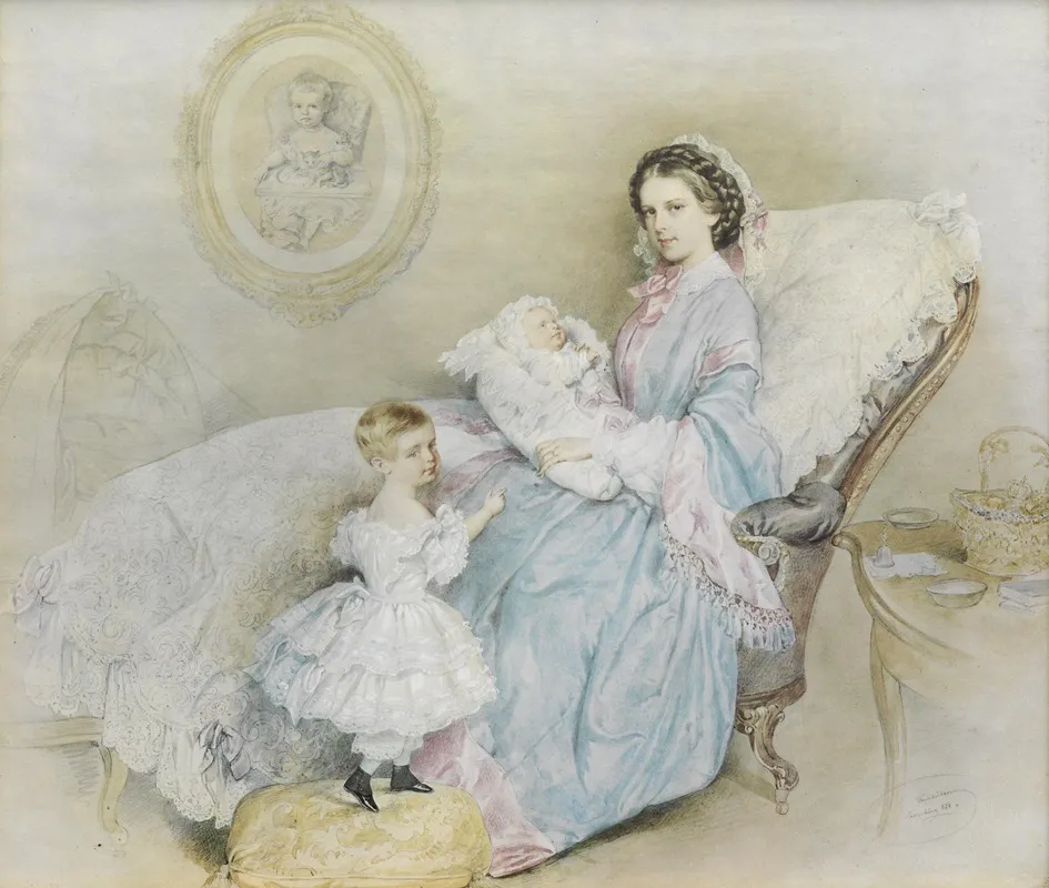 Kaiserin Elisabeth Mit Ihren Kindern