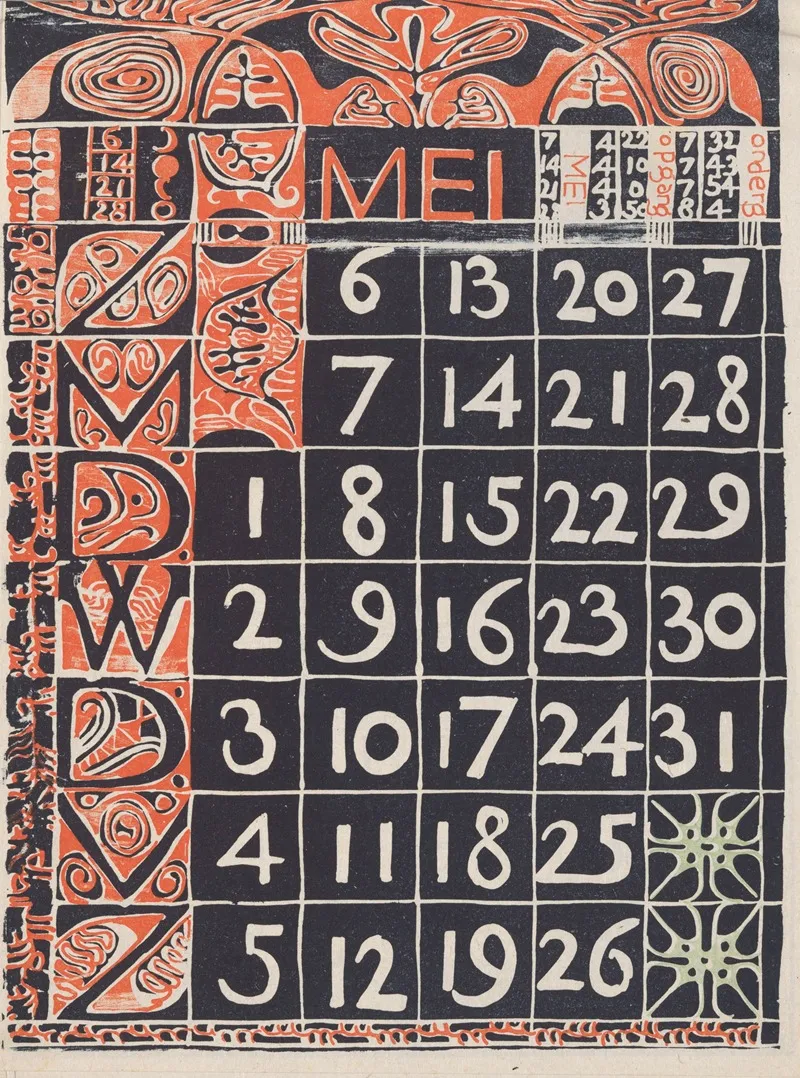 Kalenderblad Mei 1900