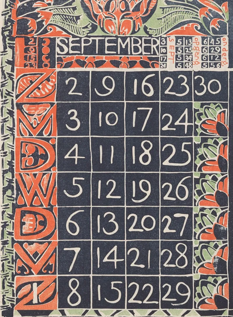 Kalenderblad September 1900
