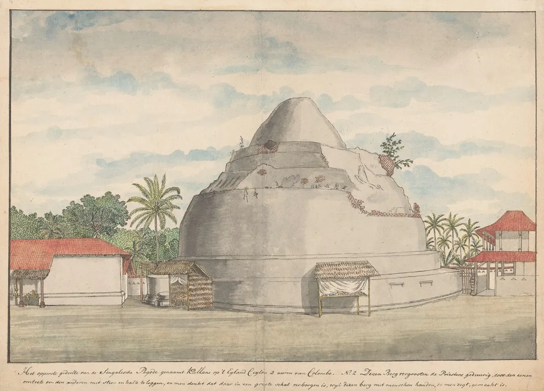 Kalyani Stupa Op Ceylon Wall Art by Jan Brandes - High-Resolution Digital Print