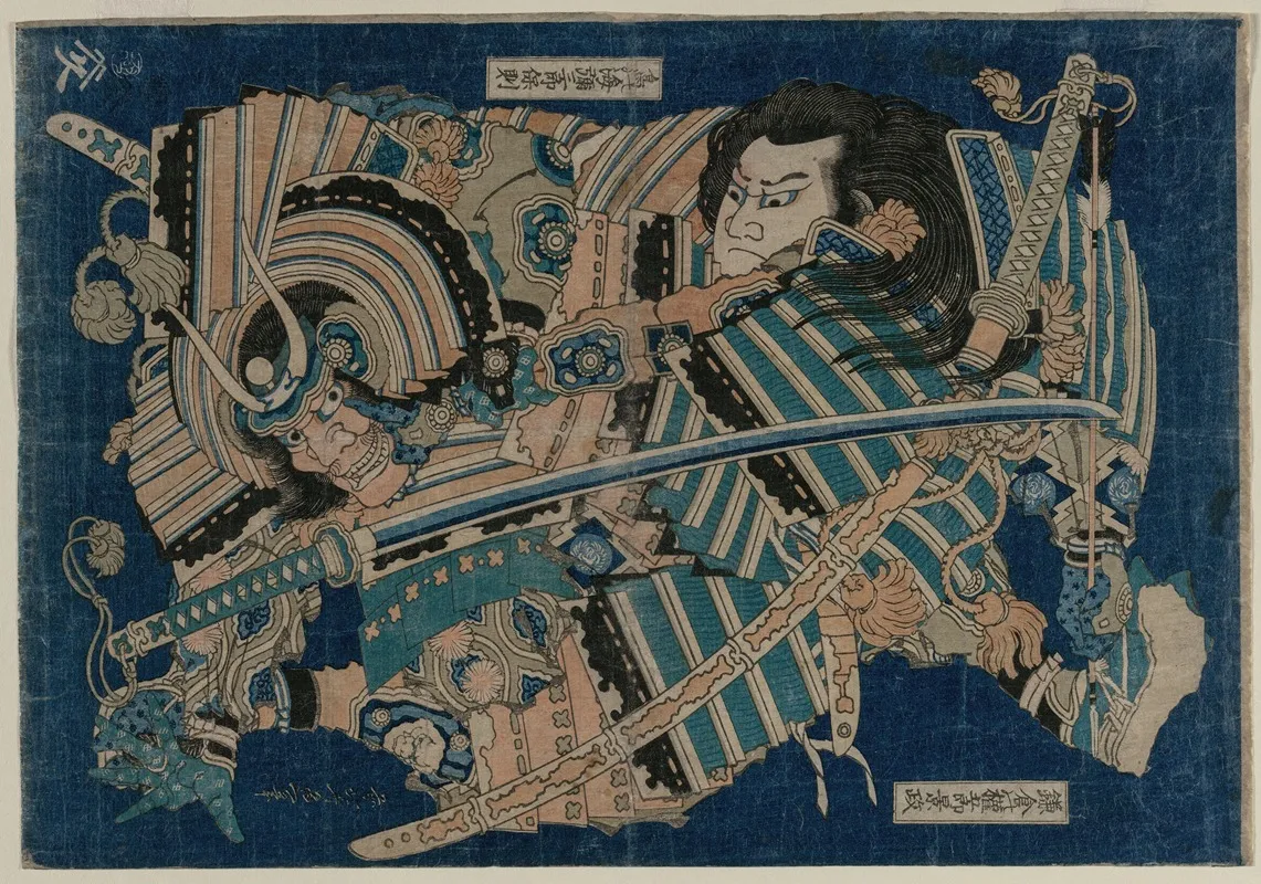Kamakura No Gengoro Seizing Torinoumi Tasaburo Wall Art by Katsushika Hokusai - High-Resolution Digital Print