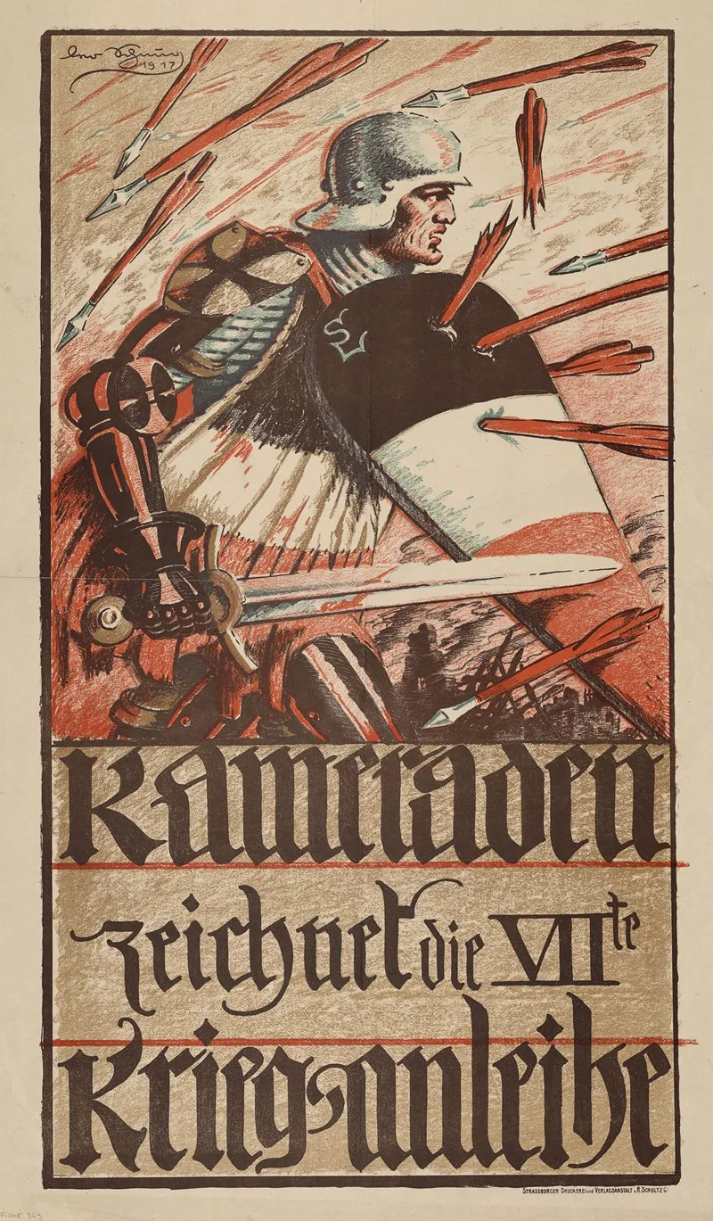 Kameraden Zeichnet Die Viite Kriegsanleihe Wall Art by Leo Schnug - High-Resolution Digital Print