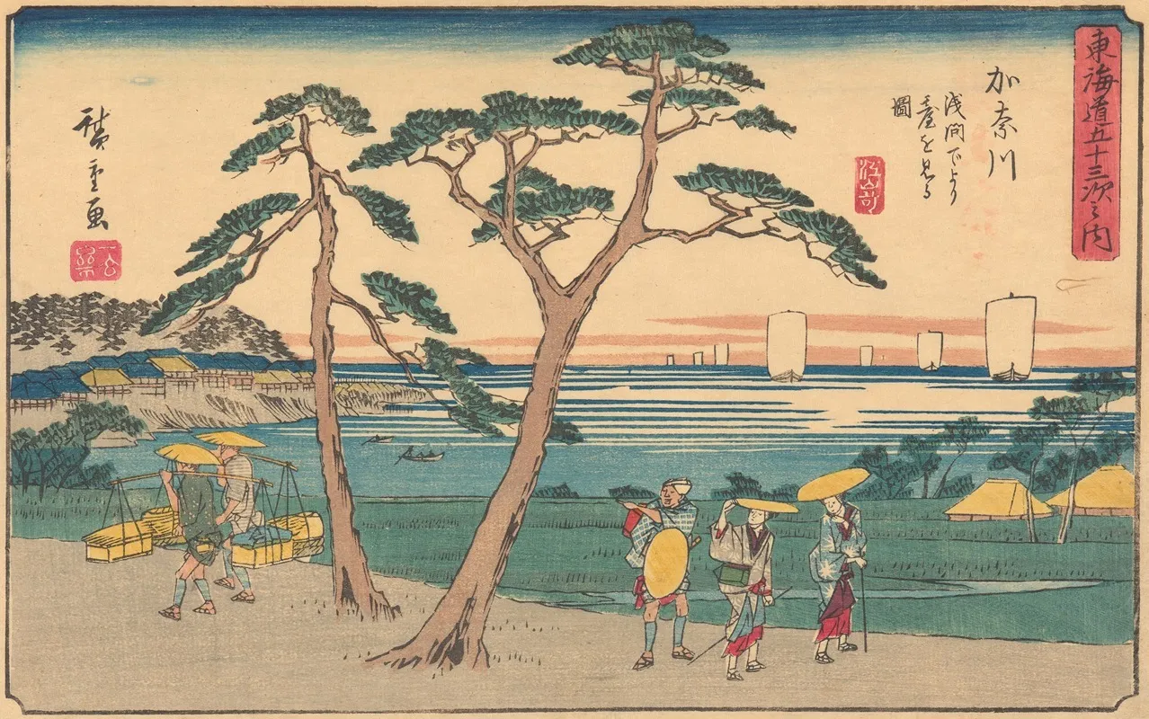 Kanagawa 3 Wall Art by Utagawa Hiroshige - High-Resolution Digital Print