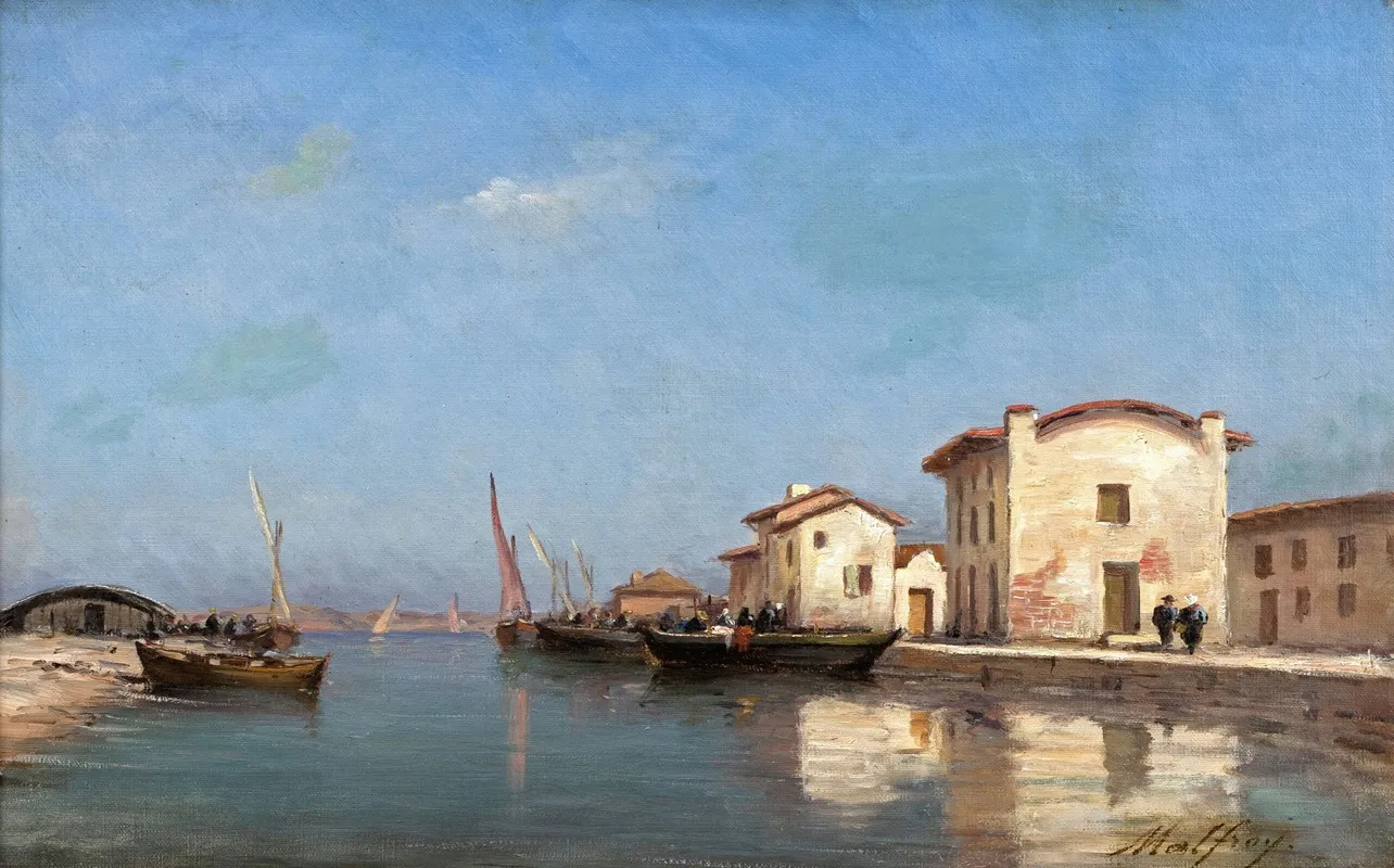 Kanal Bei Martigues Wall Art by Charles Malfroy - High-Resolution Digital Print
