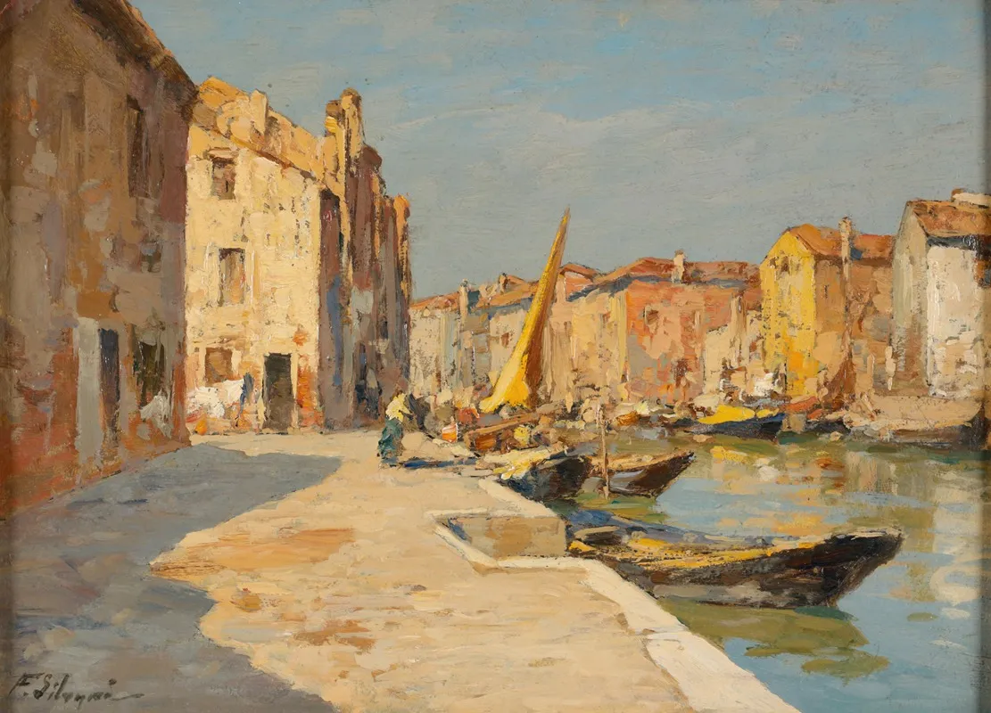 Kanal In Venedig Wall Art by Ferdinando Silvani - High-Resolution Digital Print