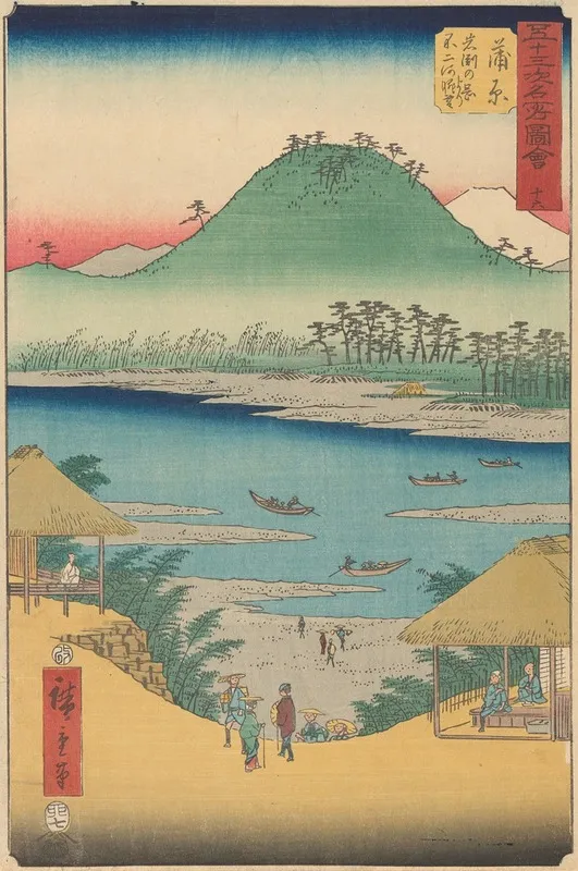Kanbara Wall Art by Utagawa Hiroshige - High-Resolution Digital Print